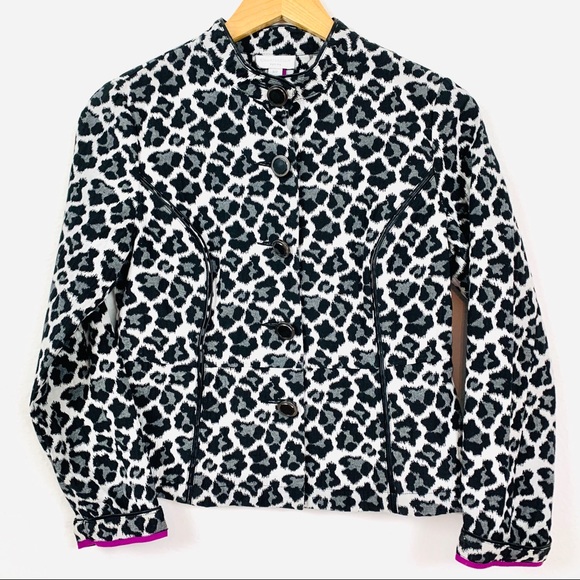 Charter Club / Animal Print Peplum Blazer/Blouse - Picture 6 of 8